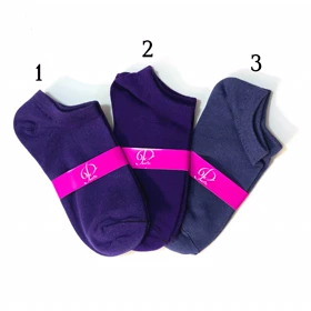 جوراب مچی نخ پنبه تک‌رنگ بنفش