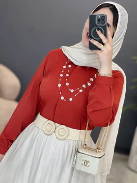 3178-شومیز الیزه سلین ( ایراددار )