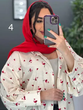 مانتو لینن شومیزی تک جیب
