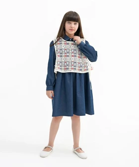 ست پیراهن و ژیله دخترانه ملورینا Melorina کد 43132