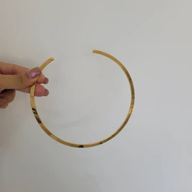 گردنبند چوکر (طوق) گردن استیل مدل دایره نقره ای