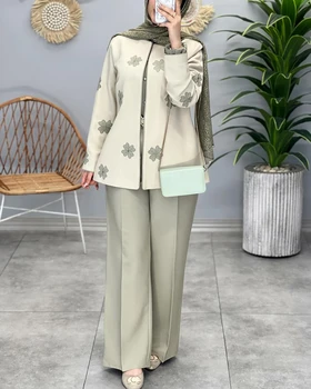 کت و شلوار پاپیون کجراه گلدوزی