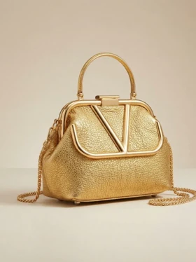 کیف والنتینو وارداتی طلایی Valentino ترند مد