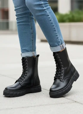 نیم بوت زنانه رزمری مدل Rosse merry Flat Ankle Boots SH5903