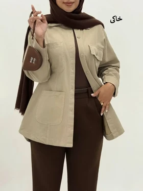 3696-مانتو کتان نیکان ( ایراددار )