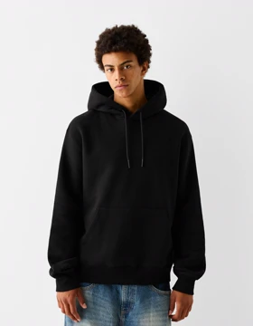هودی مشکی Bershka کد 22