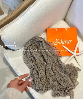 شال پلیسه نخی گل‌دار