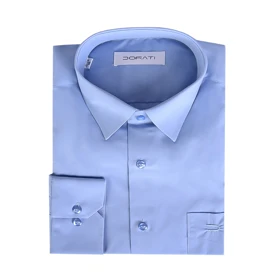 پیراهن مردانه رسمی ساده آبی