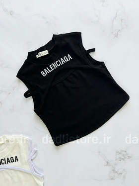 کراپ تاپ کبریتی سینه نما آستین حلقه Balenciaga