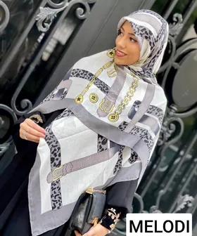 روسری نخی طرح زنجیر