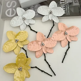 گوشواره گل ارکیده بزرگ کد 650