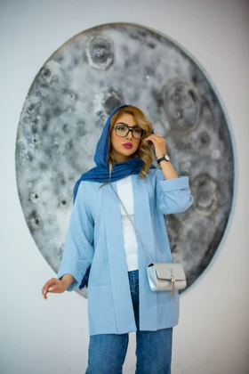 مانتو راه راه یقه شالی New