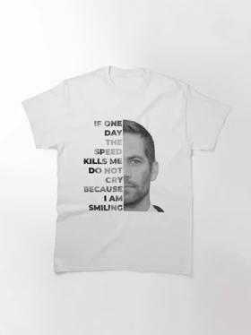 تیشرت سریع و خشن تیشرت Fast & Furious طرح Paul Walker 2023 Tee