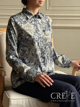 شومیز یقه مردانه طرحدار