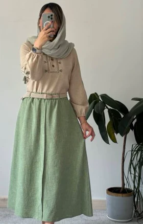 ست شومیز دامن و کمربند جانان