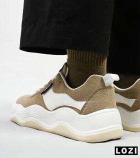 کتانی مردانه و زنانه قهوه ای سفید ADIDAS haydey