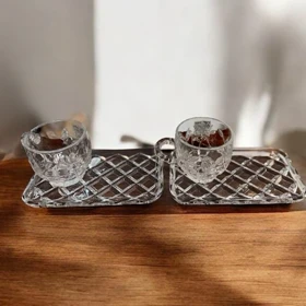 زیر لیوانی بلوری