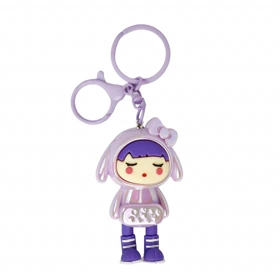 جاکلیدی فانتزی دخترانه عروسکی (بنفش)