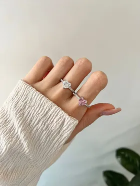 انگشتر قلب جواهری
