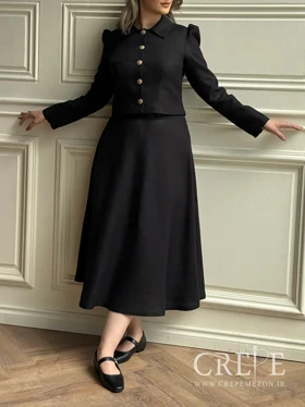 کت دامن لینن حصیری