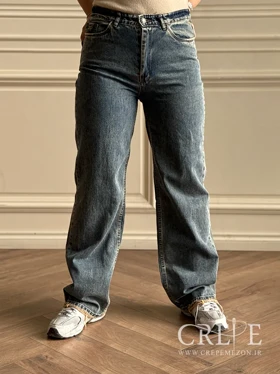 جین نیم بگ سایز بزرگ کمر کش قد 108