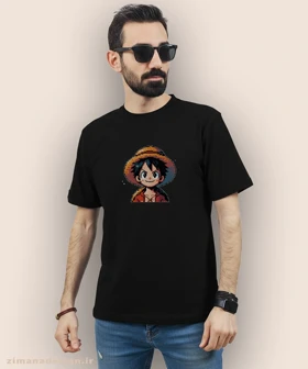 تیشرت مردانه و زنانه طرح وان پیس شخصیت لوفی کد 970
