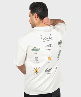 تیشرت لش Travel سفید 1601