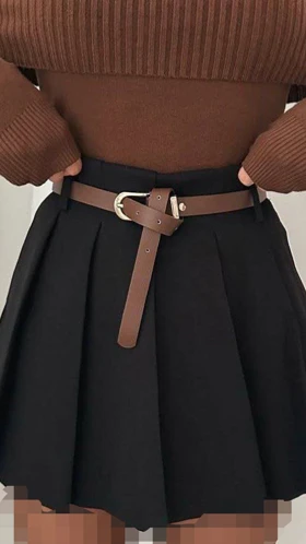 دامن پلیسه و کمربند زنانه 63580