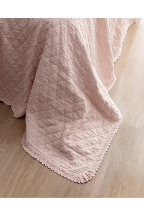 سرویس روتختی دو نفره Madame Coco مدل Maveray پنبه - صورتی پودری