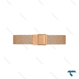 ساعت مچی زنانه DW مینی گرد رزگلد حصیری DW-6650-L