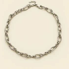 گردنبند زنانه استیل نقره‌ای — شیک، مقاوم و ضد حساسیت