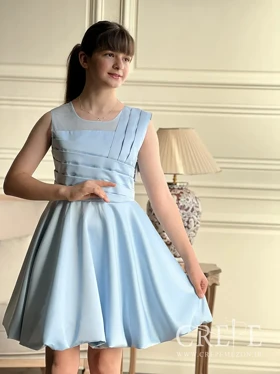 پیراهن ساتن دامن پفی