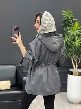 بارانی دو جیب پیله کمر گت دار