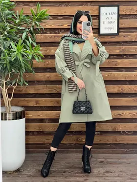 بارانی بلند آستین سگک