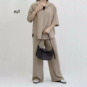 ست تونیک و شلوار زنانه لینن