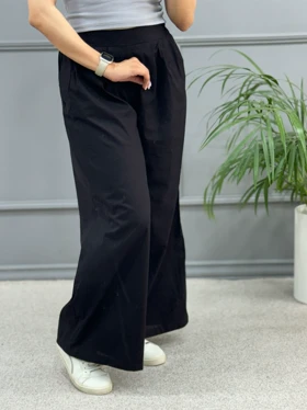 شلوار لینن مشکی