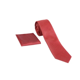 ست کراوات و دستمال جیب آلبالویی 98153