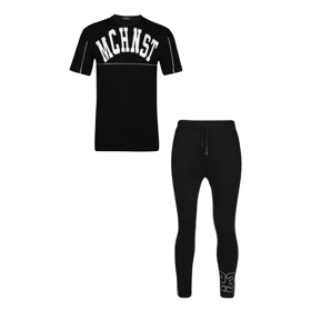 ست تیشرت و شلوار ورزشی اسپرت مچینست مدل M3-2B1846 مشکی