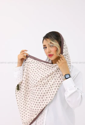 شال طرح دار پلیسه