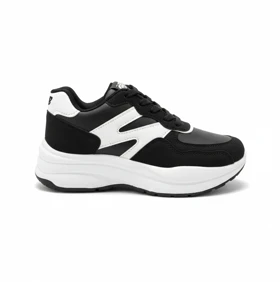 کفش کتانی نیوبالانس لژدار مشکی سفید کد 294911