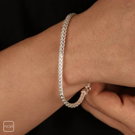 دستبند نقره مردانه میرو کد 0353233