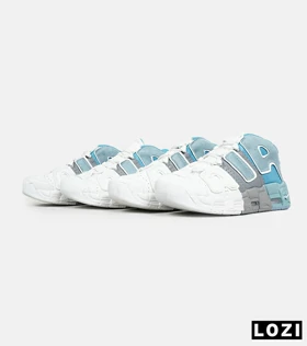 کفش کتانی مردانه و زنانه سفید طوسی آبی NIKE Air More Uptempo '96