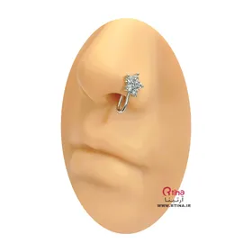 گوشواره پیرسینگ نگین‌دار بدون سوراخ (گوش و بینی)