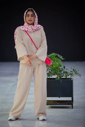 مانتو شلوار لوئیز جودون پیلی دار