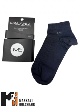 جوراب مچی مردانه ملانژ نخی کد 404 (مدادی)
