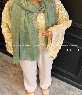 شال نخ لینن نازک و لطیف