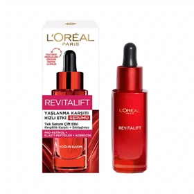 سرم ضد چروک و سفت‌کننده پوست لورآل, L'Oréal مدل Revitalift حاوی هیالورونیک اسید حجم 30 میلی‌لیتر
