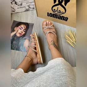 اسلیپر ضربدری 2 بند نگینی _ 1406