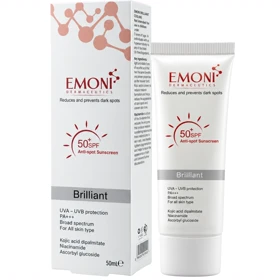 کرم ضد آفتاب بی رنگ امونی مدل Brilliant با SPF 50 ضد لک