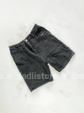 شورتک کوتاه جین مشکی ساده